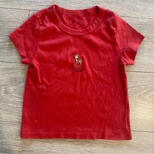 Brandy melville red baby tee